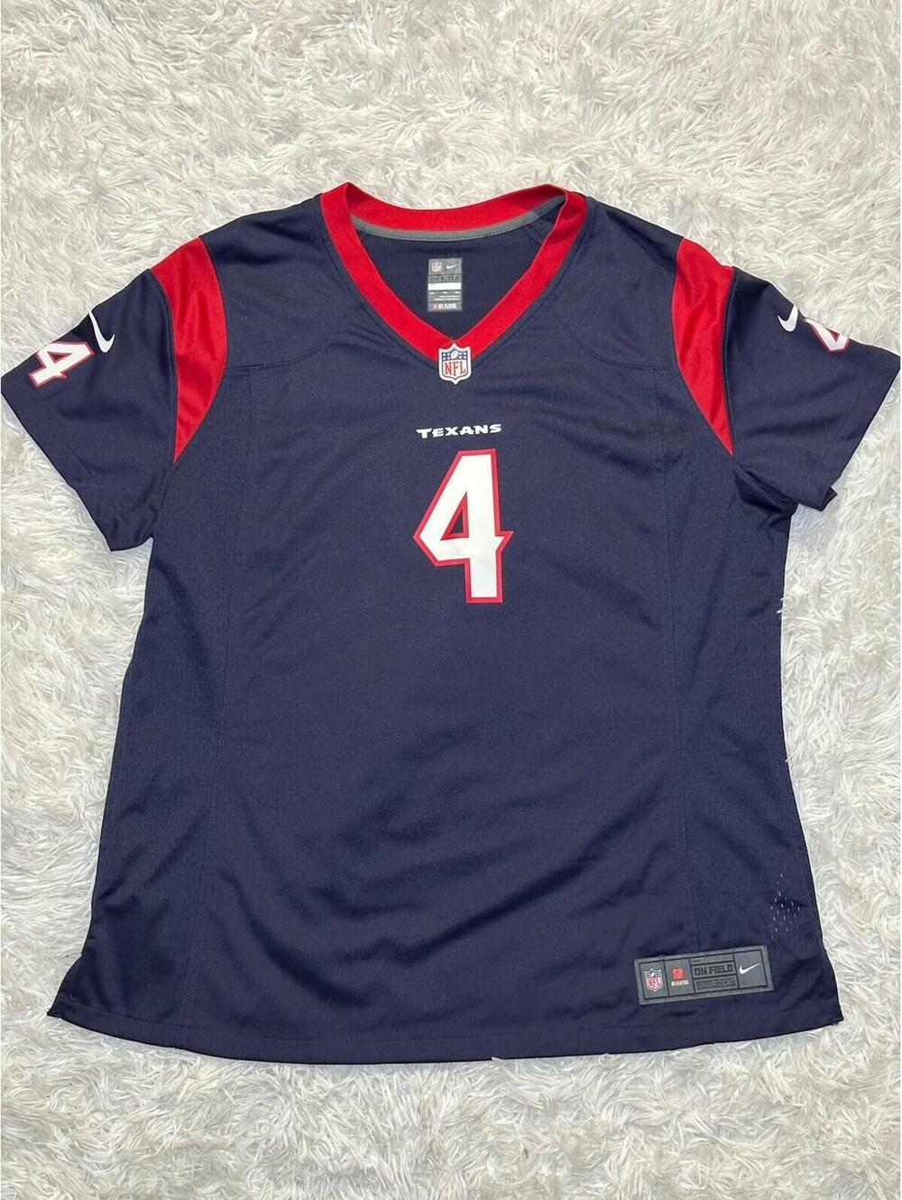 Nike Houston Texans Deshaun Watson #4 Jersey Women's 2XL Navy Blue NFL
